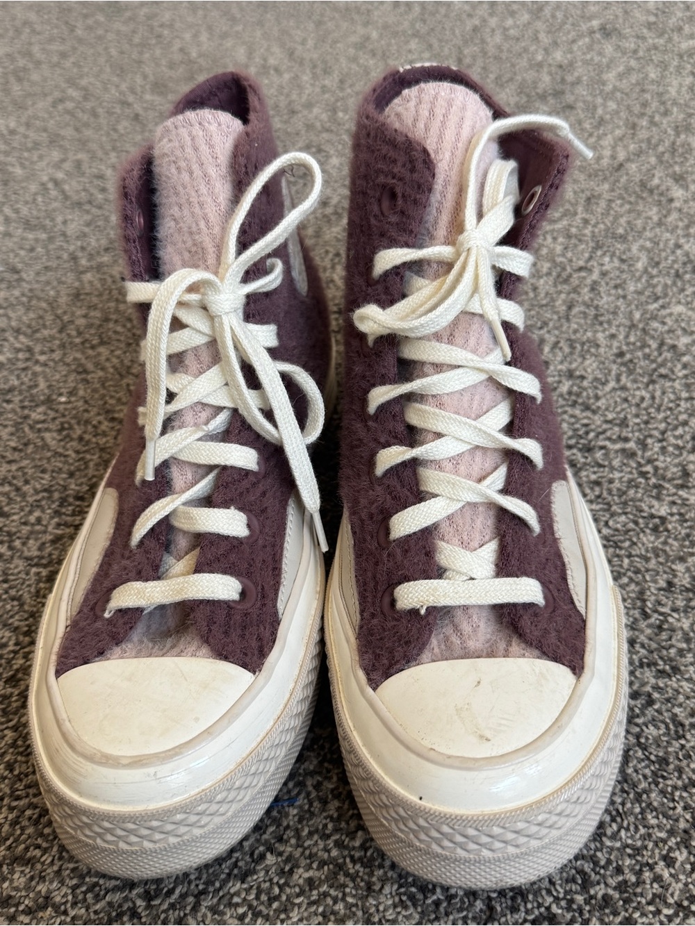 Converse Chuck 70 Cozy Utility Burgundy High Top Womens 8 Mens 6 Fuzzy - Picture 6 of 9